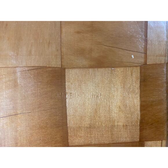 Veggie/Cheese Serving Tray/Plate-Parquet Wood/Tile Center-Retro-Vintage 1970's - Picture 6 of 6